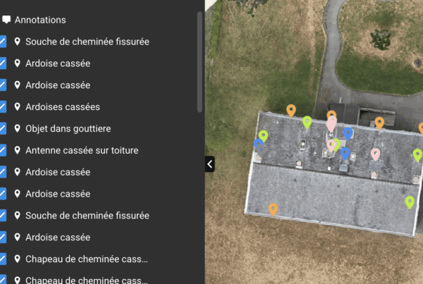 inspection de toiture par drone