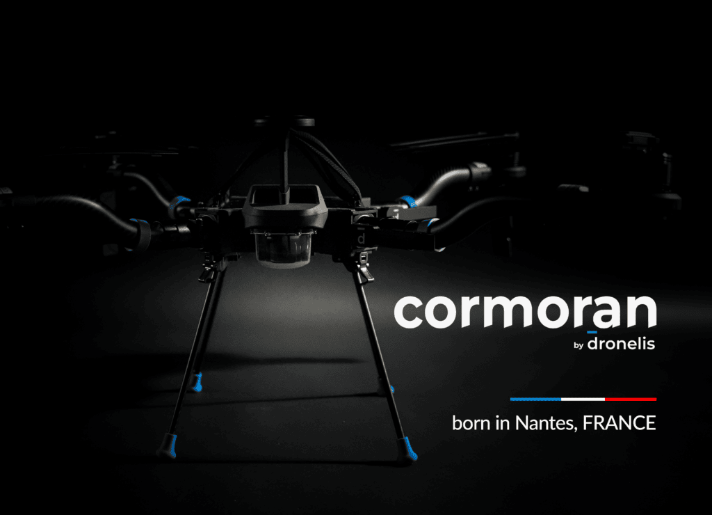 Le Cormoran est un drone Made In France et certifié CE pour le démoussage de couvertures et de façades.
